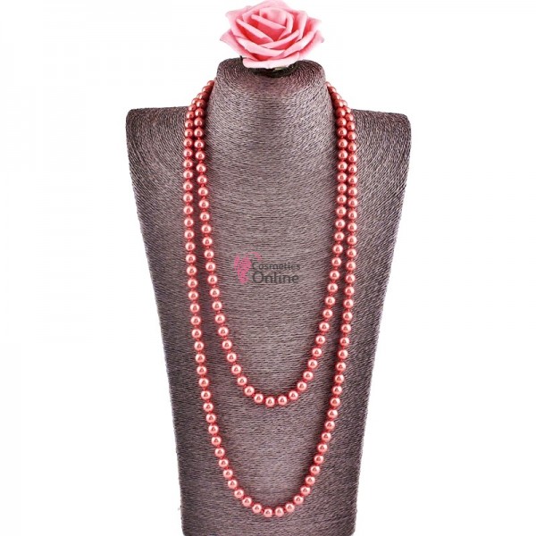 Colier  elegant AS45DD cu perle din sticla Coral